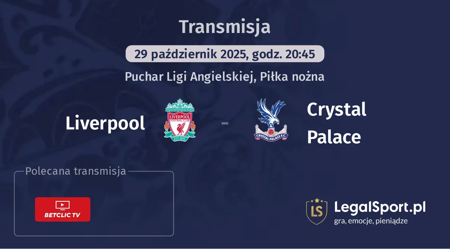 Liverpool - Crystal Palace Transmisje