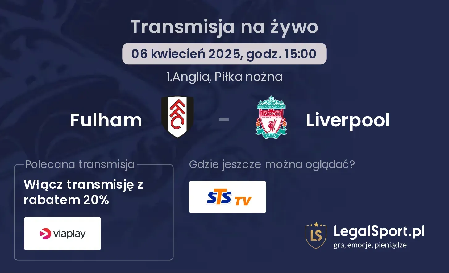 Fulham - Liverpool gdzie oglądać?