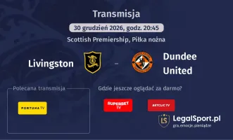 Livingston - Dundee United gdzie oglądać? (30.12)