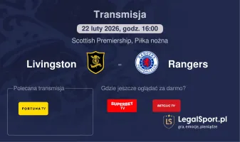 Livingston - Rangers gdzie oglądać? (22.02)