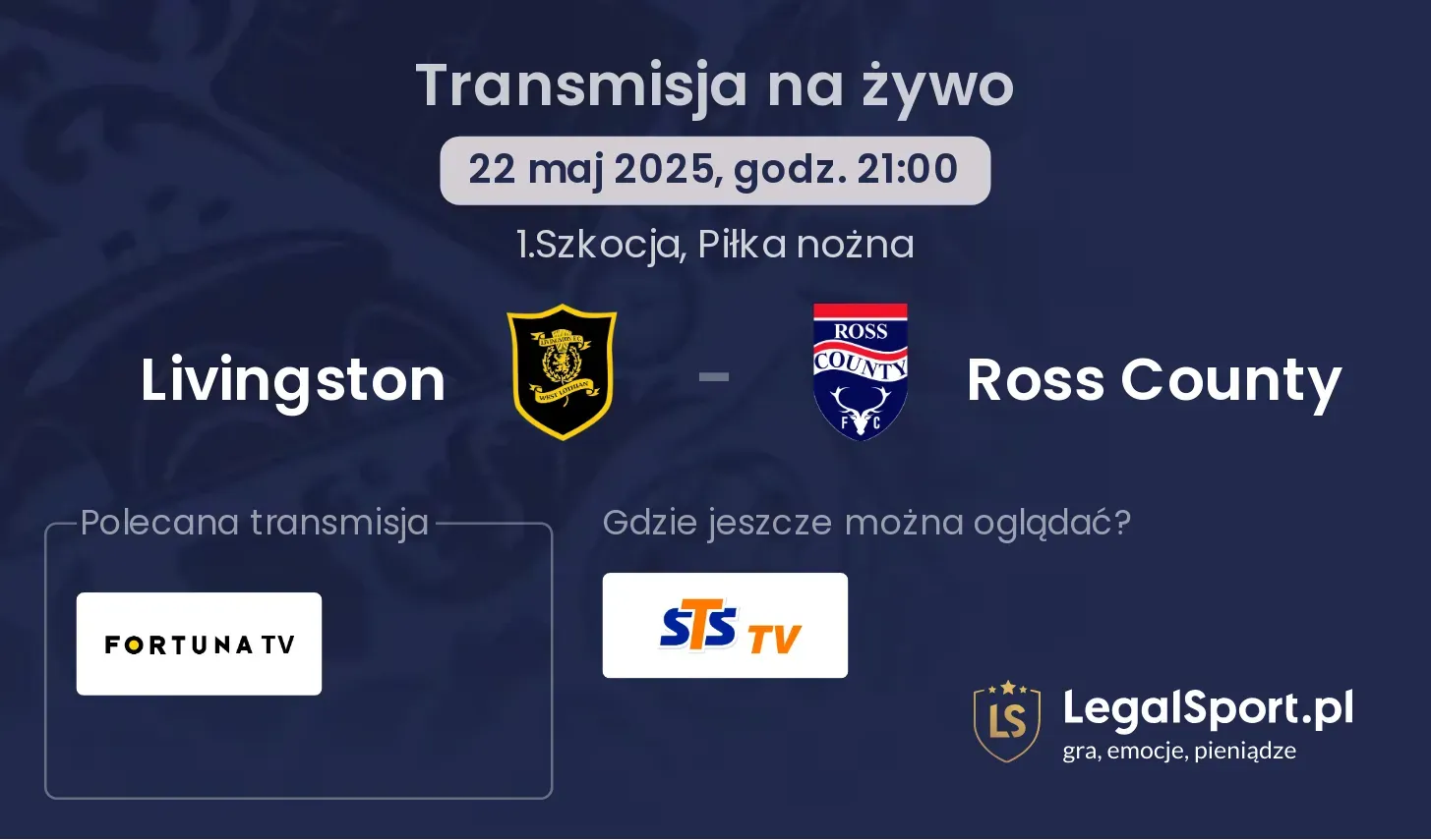 Livingston - Ross County transmisja na żywo