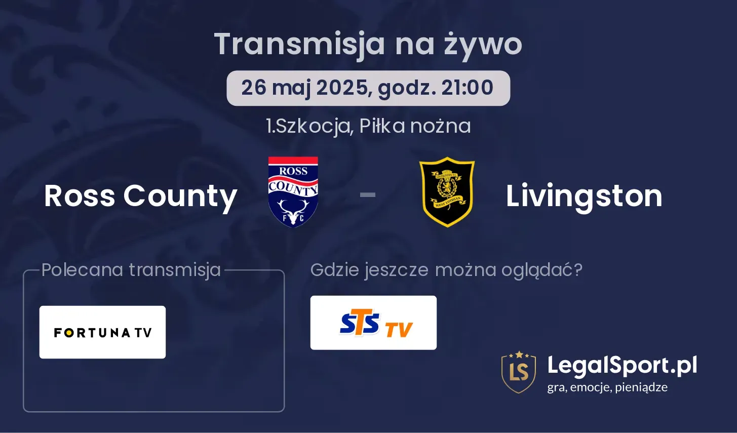 Livingston - Ross County gdzie oglądać?