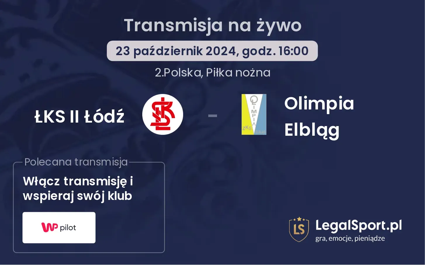 ŁKS II Łódź - Olimpia Elbląg gdzie oglądać? 23.10, godz. 16:00