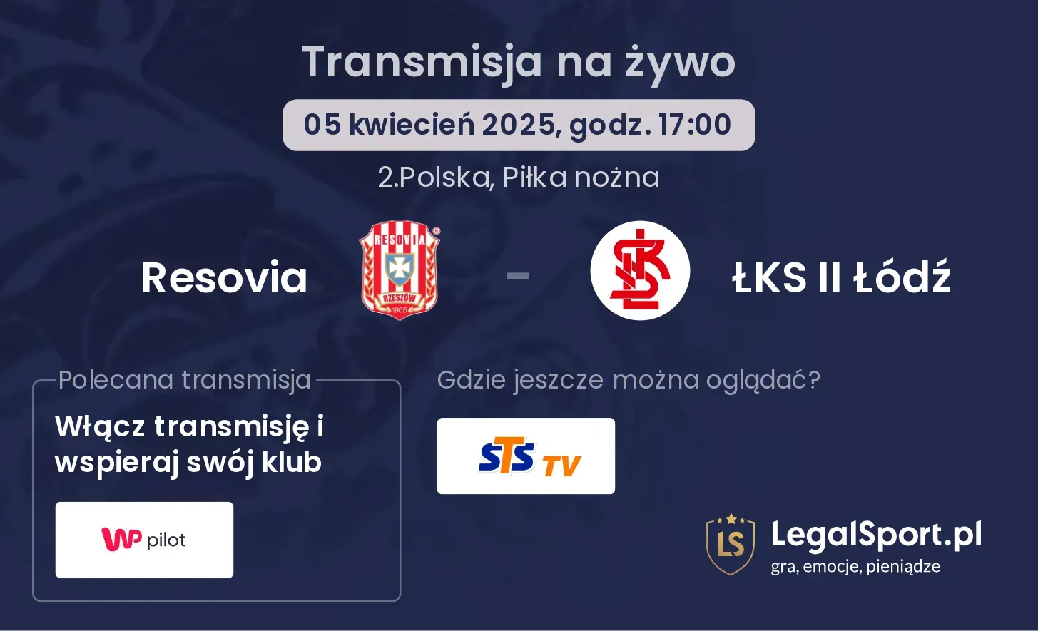 Resovia - ŁKS II Łódź gdzie oglądać?