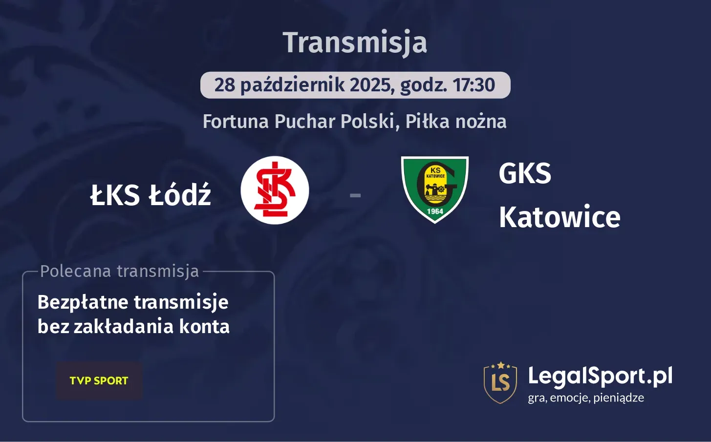 ŁKS Łódź - GKS Katowice Transmisje