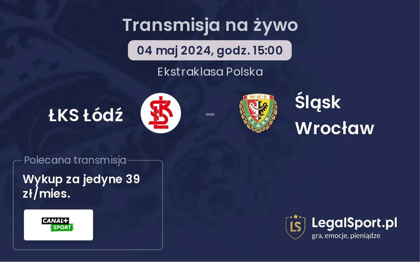 ŁKS Łódź - Śląsk Wrocław transmisja na żywo