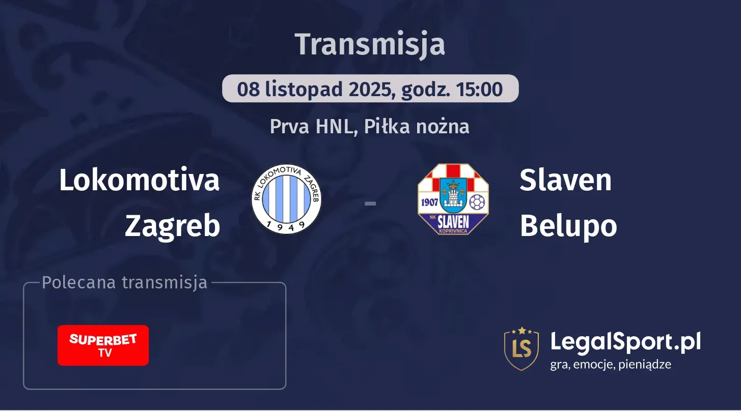 Lokomotiva Zagreb - Slaven Belupo Transmisje