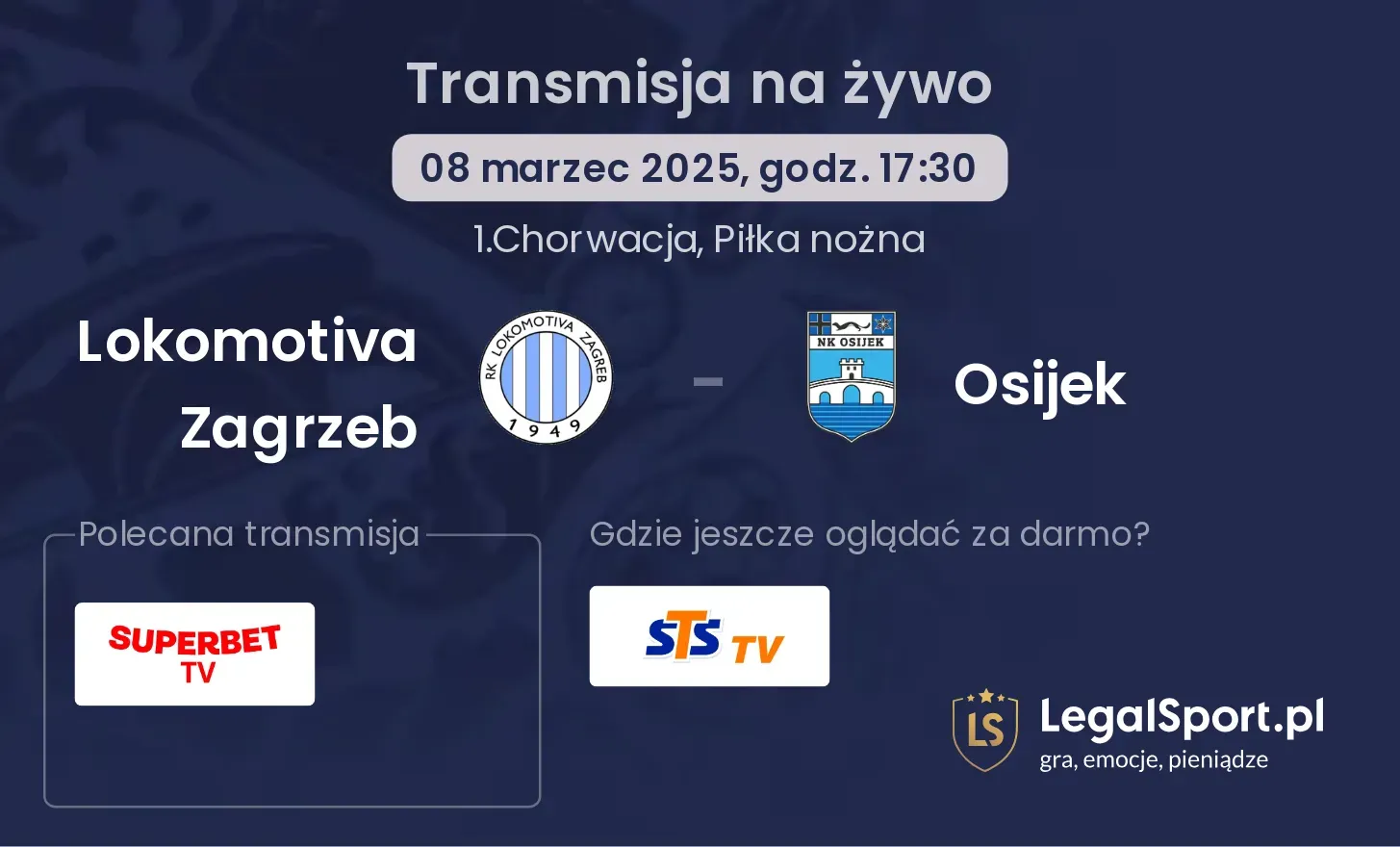 Lokomotiva Zagrzeb - Osijek gdzie oglądać?