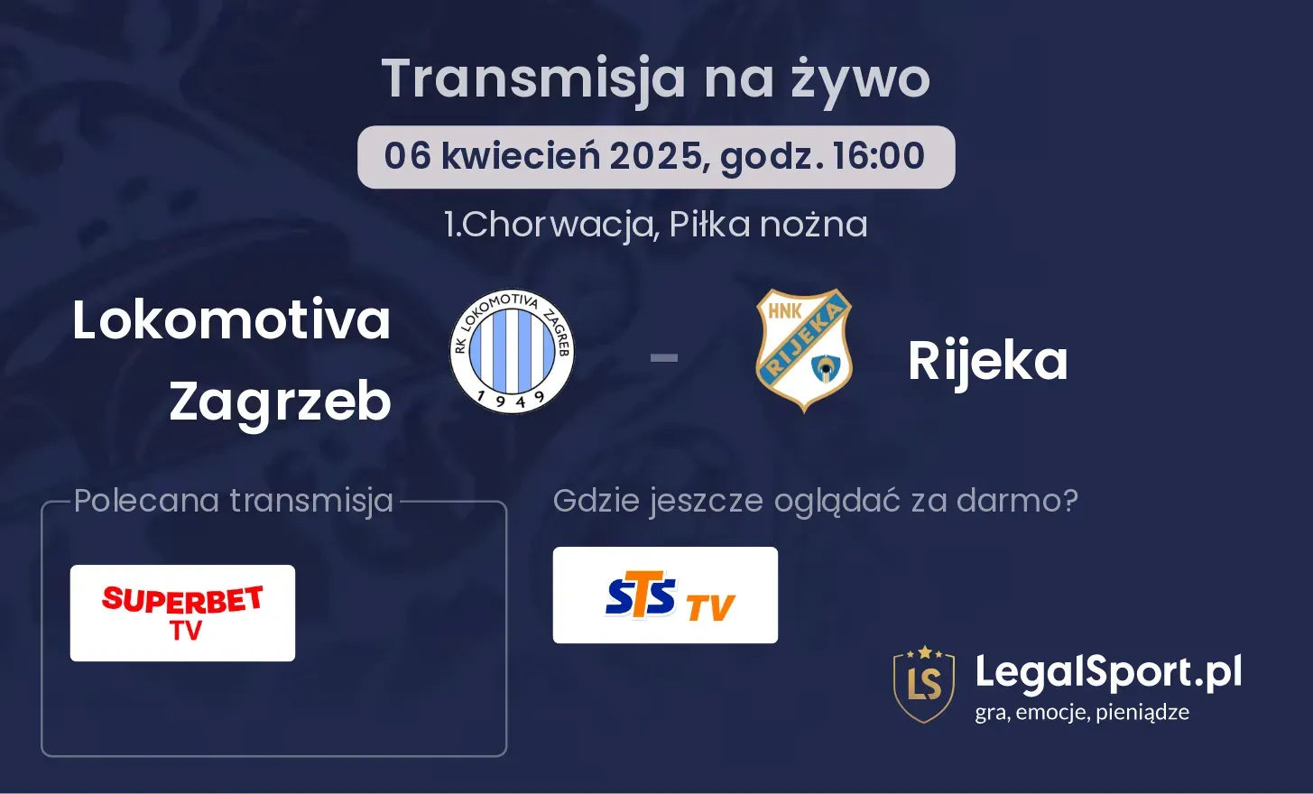 Lokomotiva Zagrzeb - Rijeka gdzie oglądać?