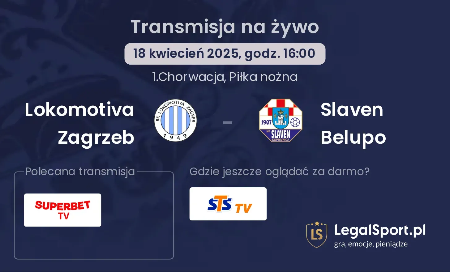 Lokomotiva Zagrzeb - Slaven Belupo gdzie oglądać?