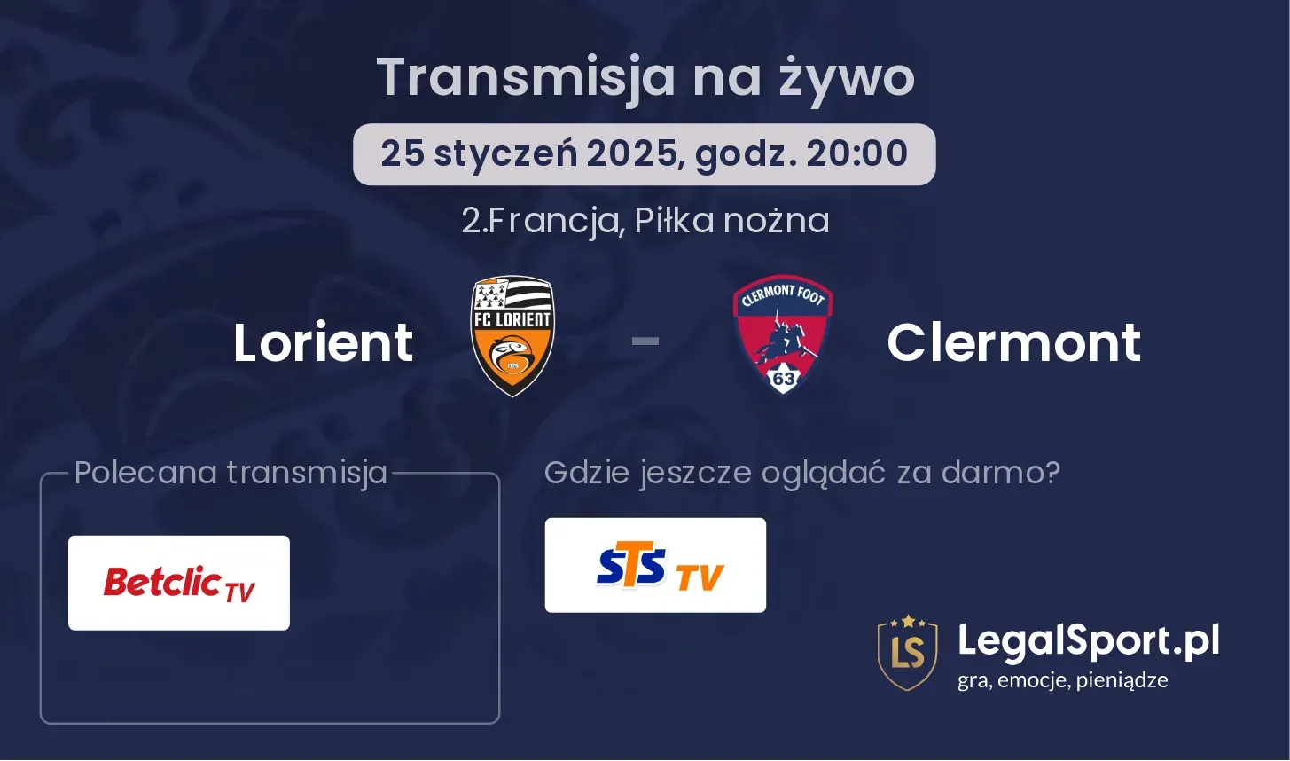 Lorient - Clermont gdzie oglądać?