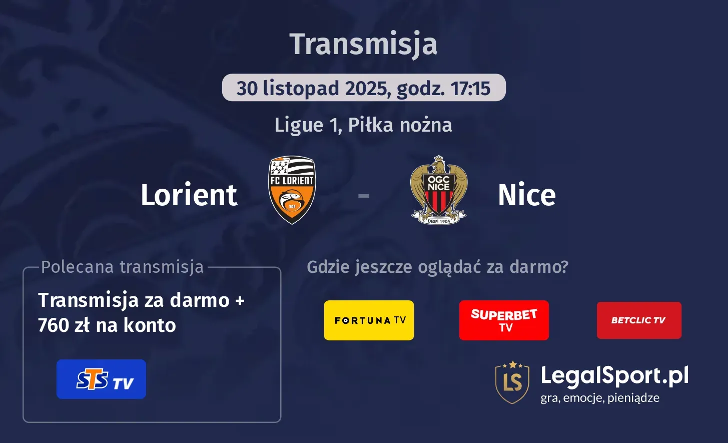 Lorient - Nice Transmisje