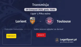 Lorient - Toulouse gdzie oglądać? (09.11)