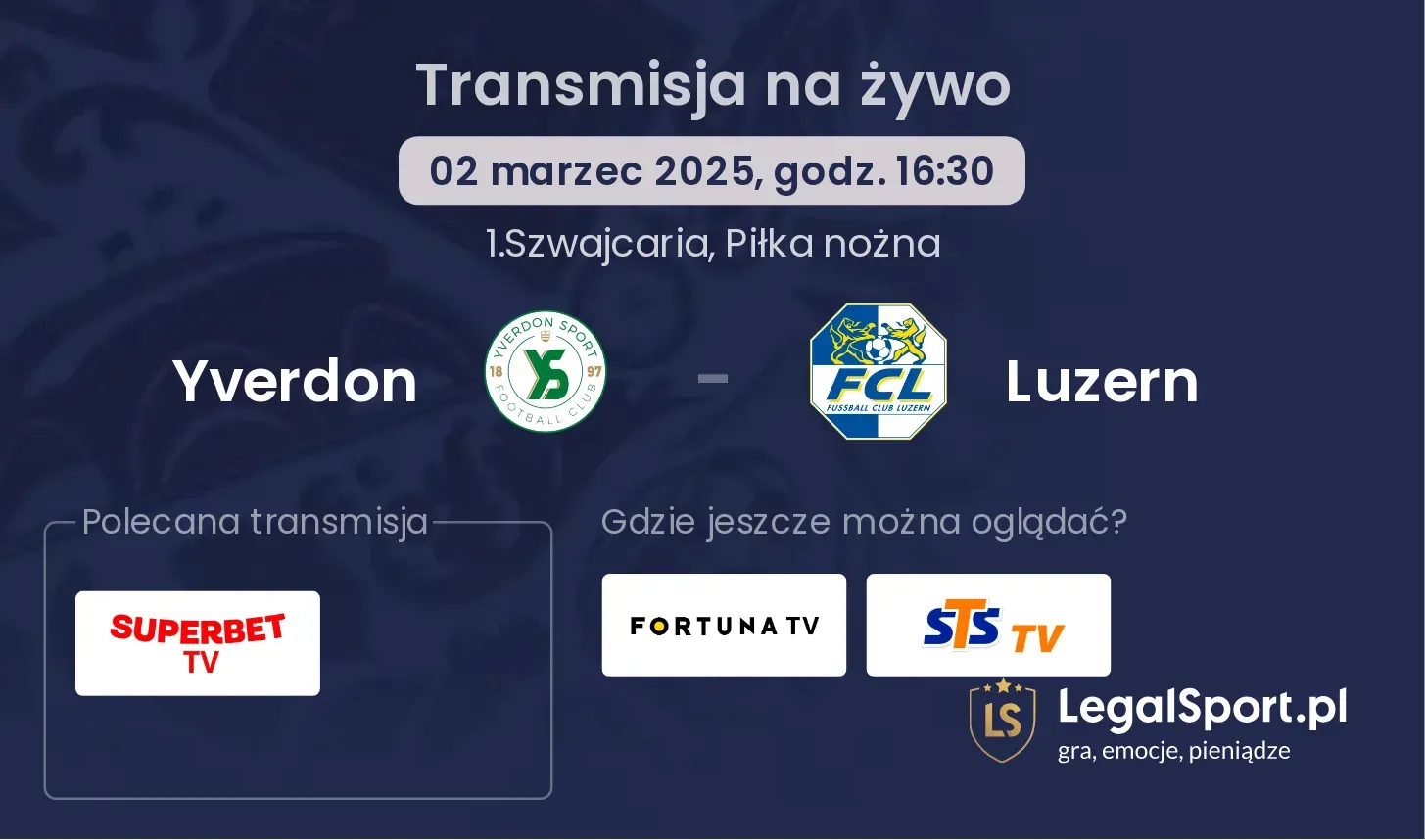 Yverdon - Luzern gdzie oglądać?