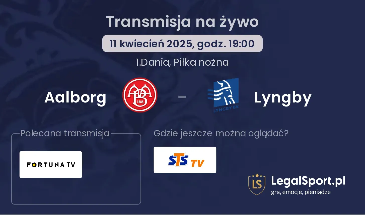 Aalborg - Lyngby gdzie oglądać transmisję?