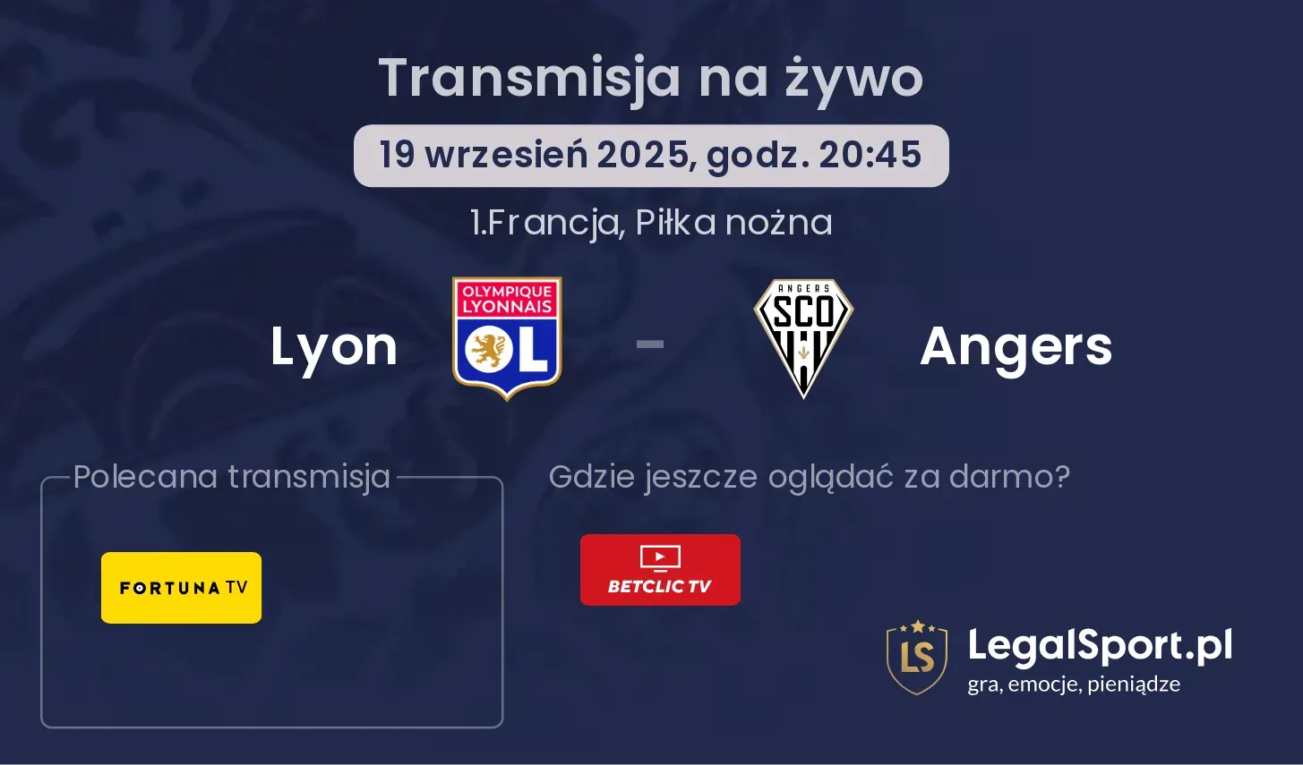 Lyon - Angers transmisja na żywo