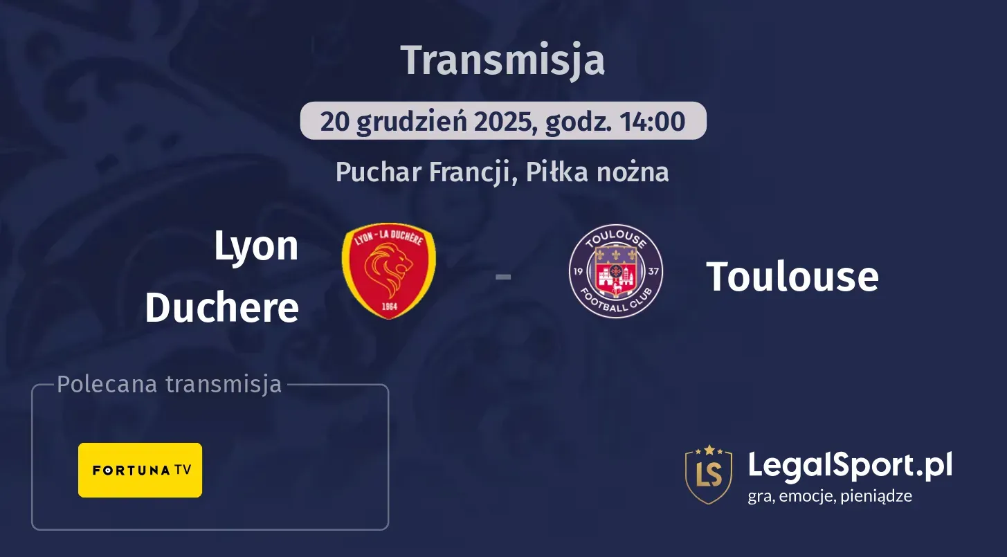Lyon Duchere - Toulouse Transmisje