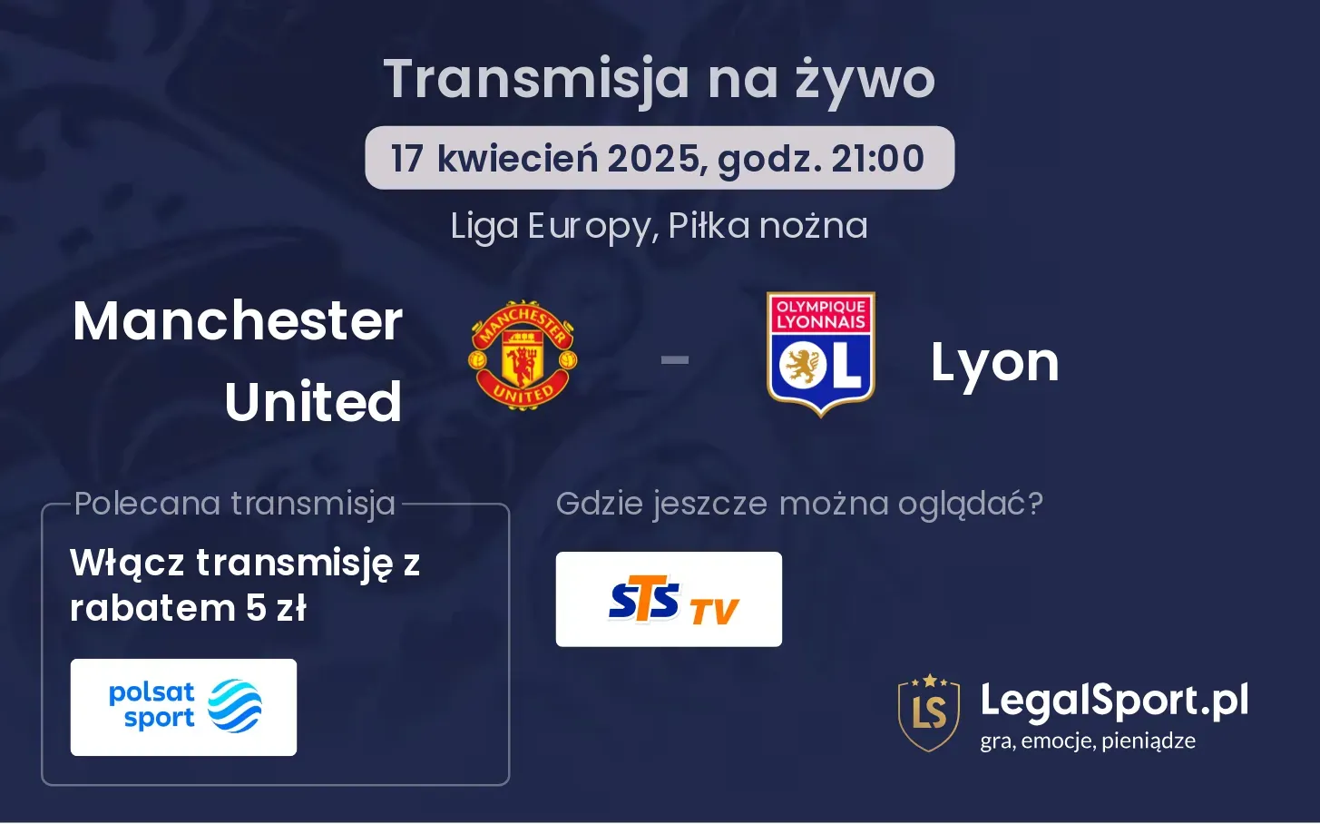 Lyon - Manchester United transmisja na żywo