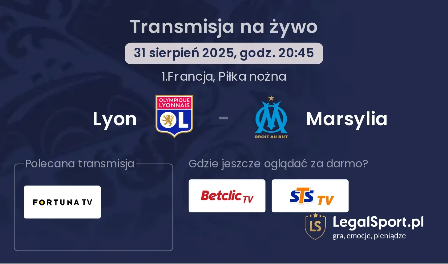 Lyon - Marsylia transmisja na żywo