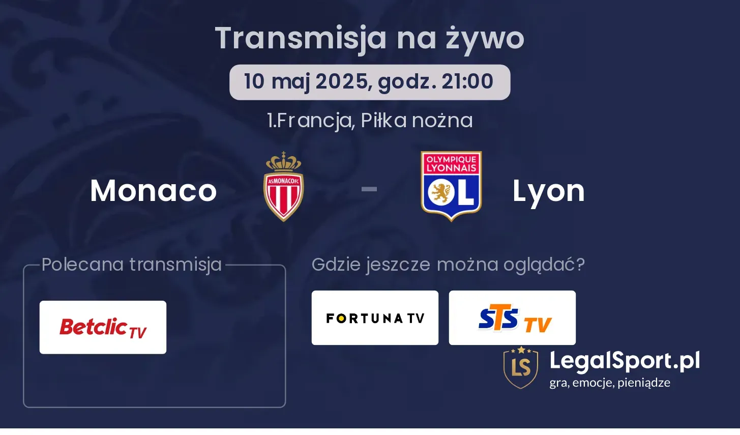 Monaco - Lyon gdzie oglądać?