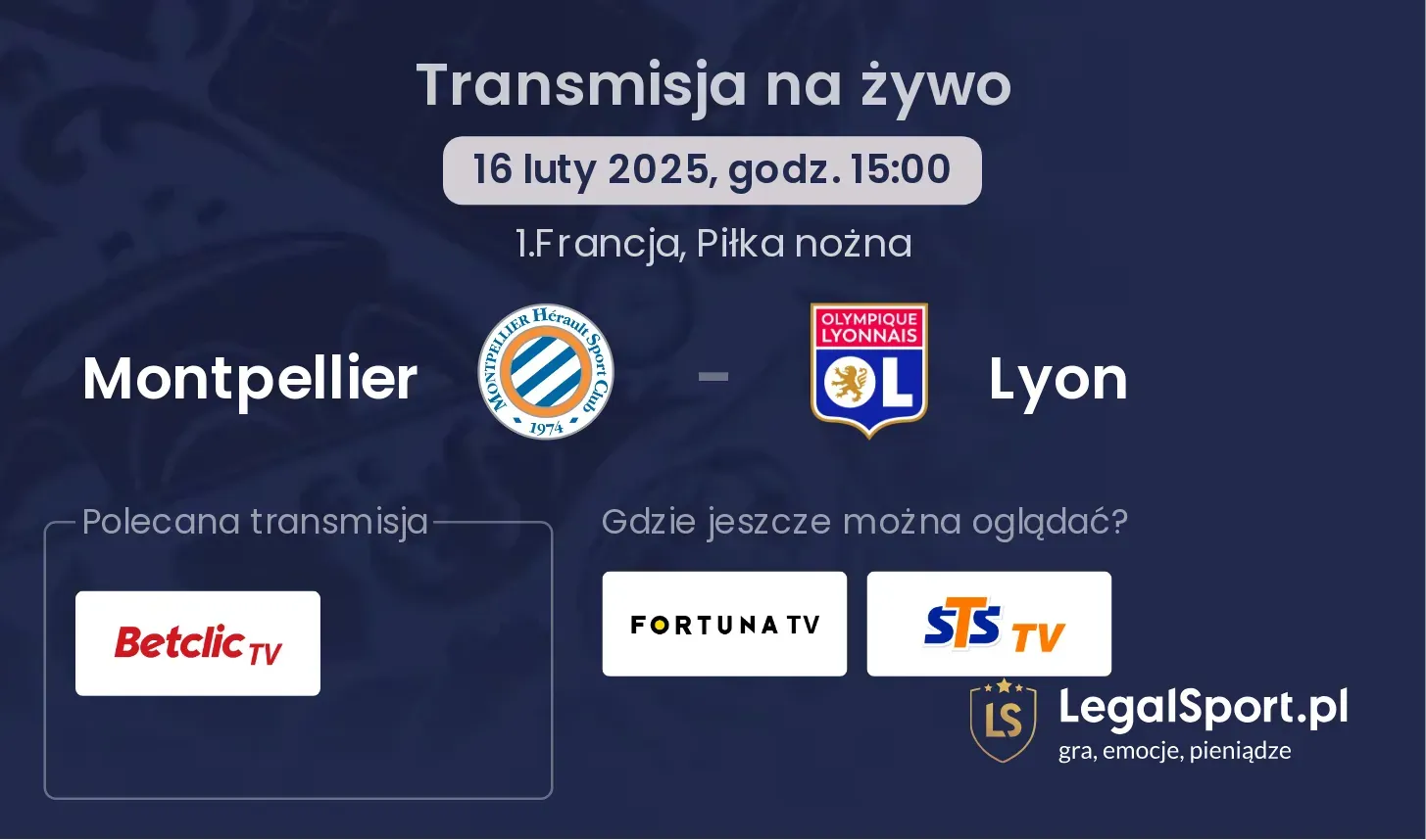 Montpellier - Lyon gdzie oglądać?