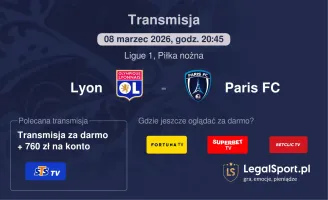 Lyon - Paris FC gdzie oglądać? (08.03)