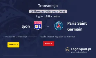 Lyon - Paris Saint Germain gdzie oglądać? (09.11)