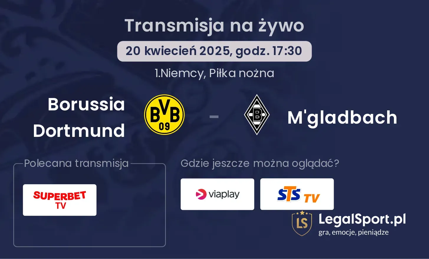 Borussia Dortmund - M'gladbach gdzie oglądać?