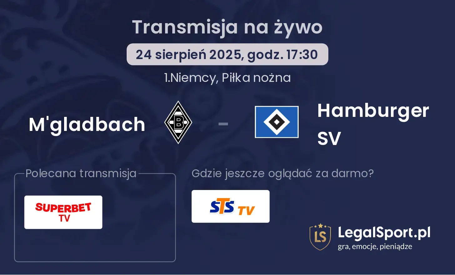 M'gladbach - Hamburger SV gdzie oglądać?