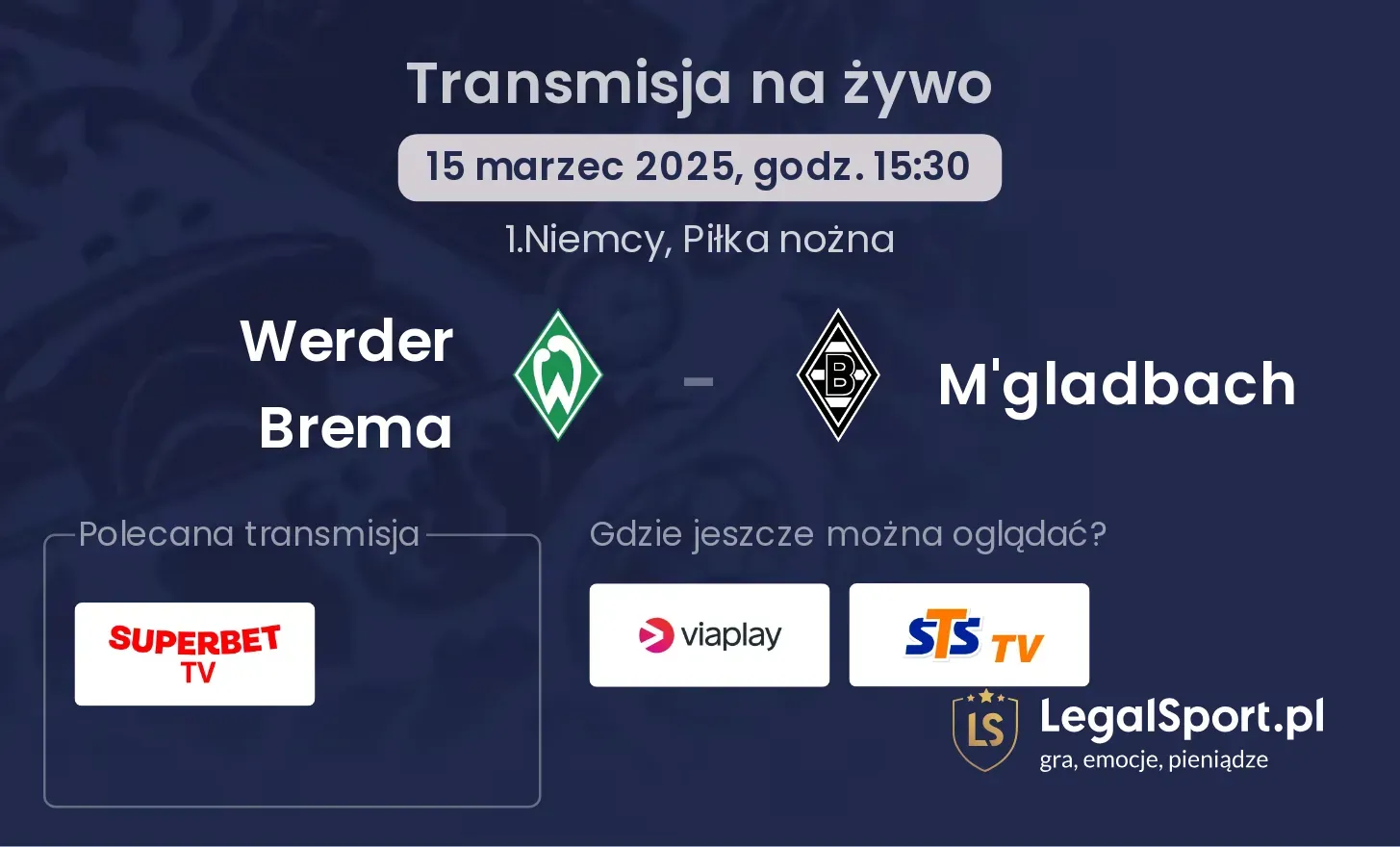 Werder Brema - M'gladbach gdzie oglądać?