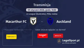 Macarthur FC - Auckland gdzie oglądać? (05.01)