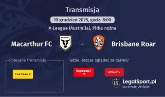 Macarthur FC - Brisbane Roar gdzie oglądać? (19.12)