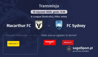 Macarthur FC - FC Sydney gdzie oglądać? (10.01)