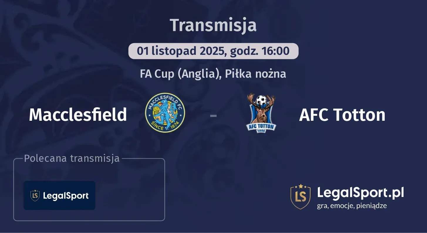 Macclesfield - AFC Totton Transmisje