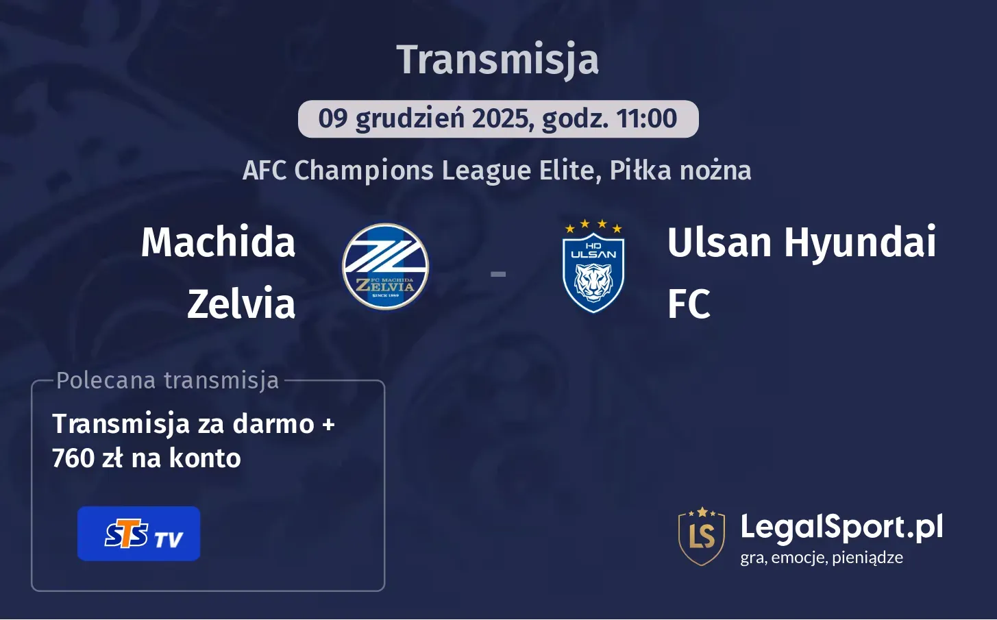 Machida Zelvia - Ulsan Hyundai FC Transmisje