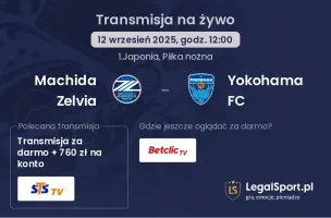 Machida Zelvia - Yokohama FC gdzie oglądać?