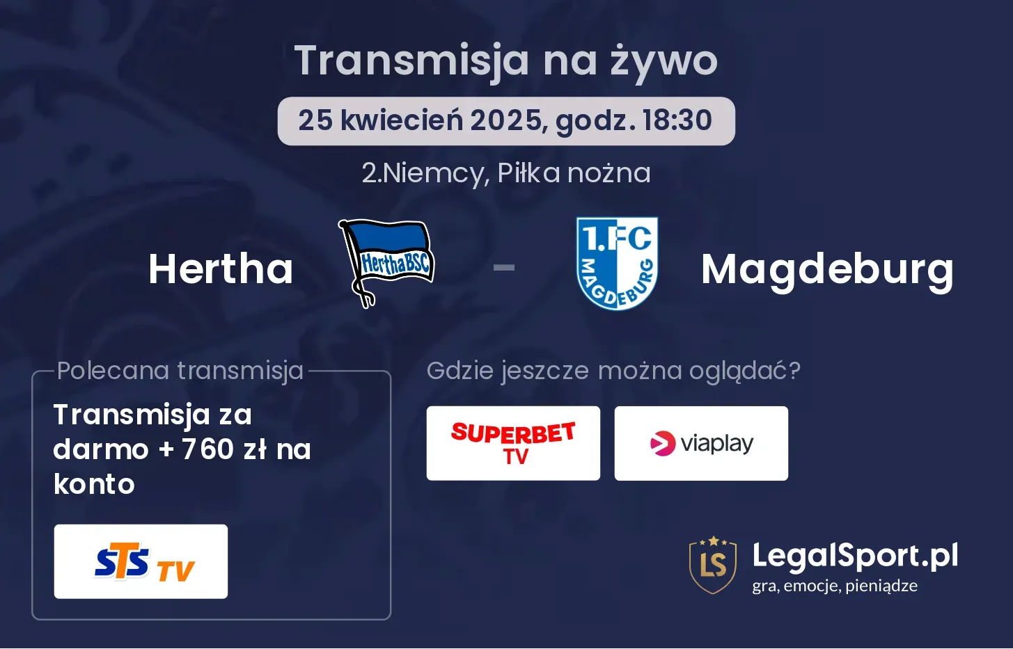 Hertha - Magdeburg gdzie oglądać?
