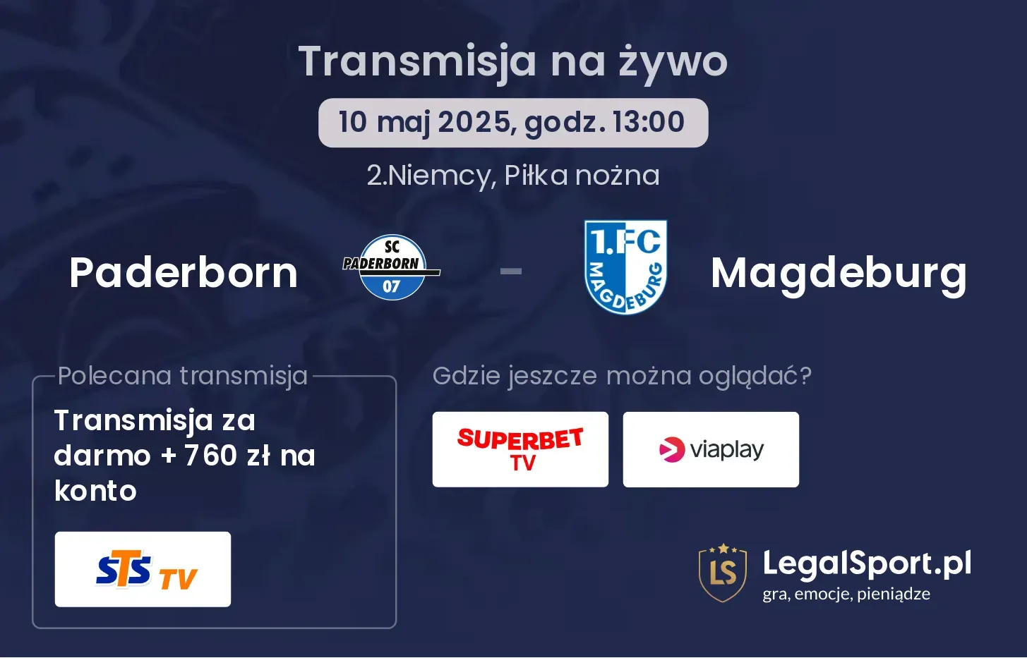 Paderborn - Magdeburg gdzie oglądać?