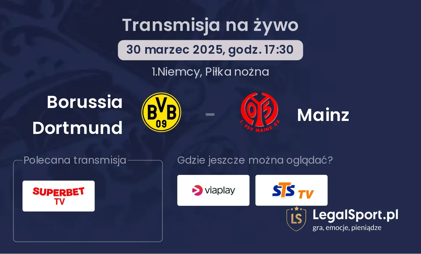 Borussia Dortmund - Mainz gdzie oglądać?