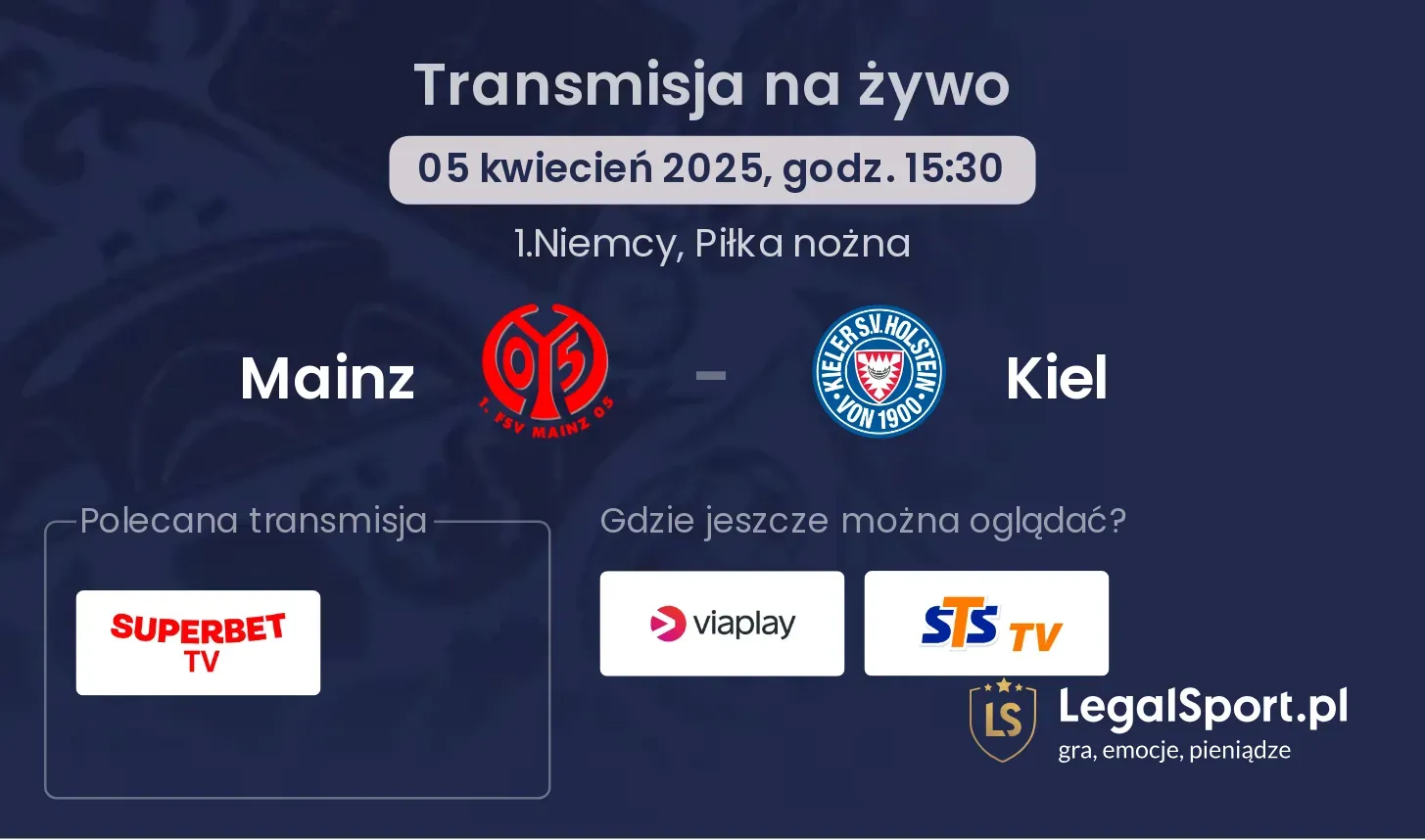 Mainz - Kiel gdzie oglądać?