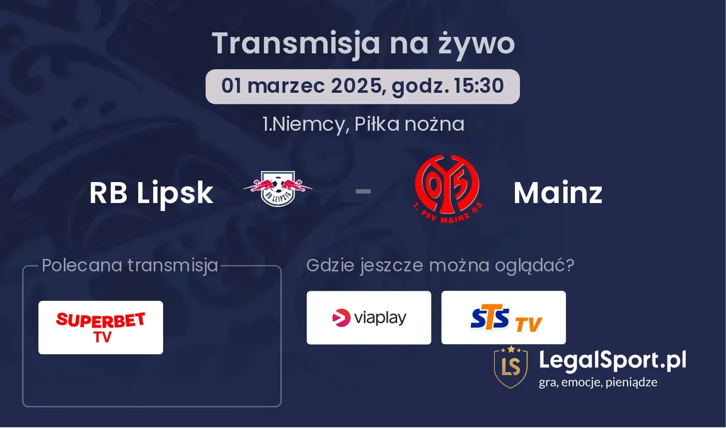 RB Lipsk - Mainz gdzie oglądać?