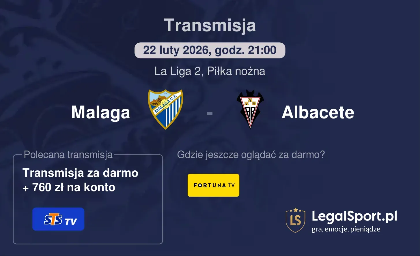 Malaga - Albacete Transmisje