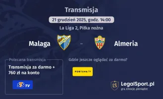 Malaga - Almeria gdzie oglądać? (21.12)