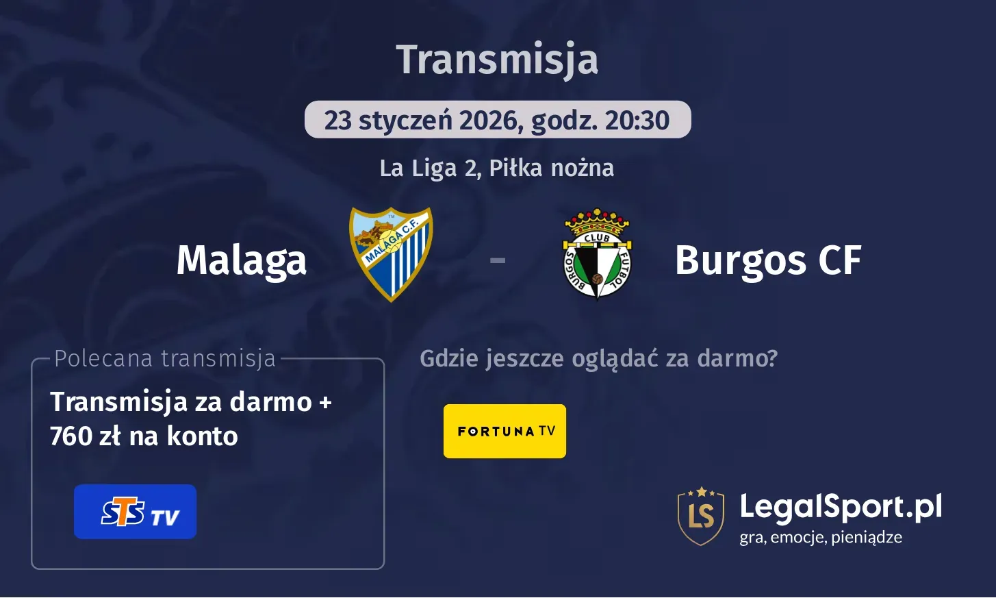 Malaga - Burgos CF Transmisje