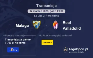 Malaga - Real Valladolid gdzie oglądać? (07.03)