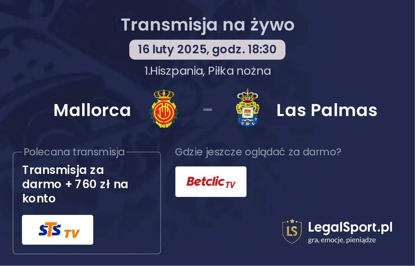 Mallorca - Las Palmas gdzie oglądać?