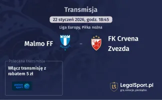 Malmo FF - FK Crvena Zvezda gdzie oglądać (22.01.2026)