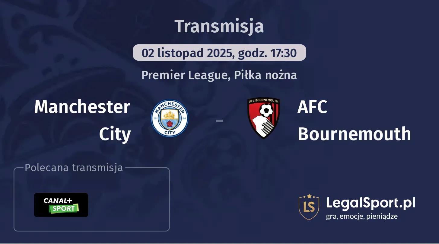 Manchester City - AFC Bournemouth Transmisje