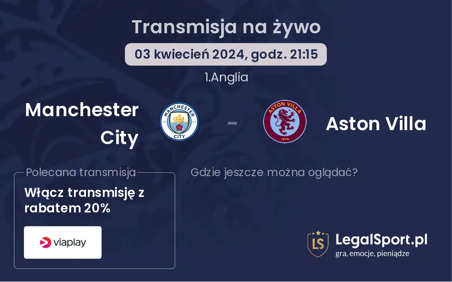 Manchester City - Aston Villa $s
