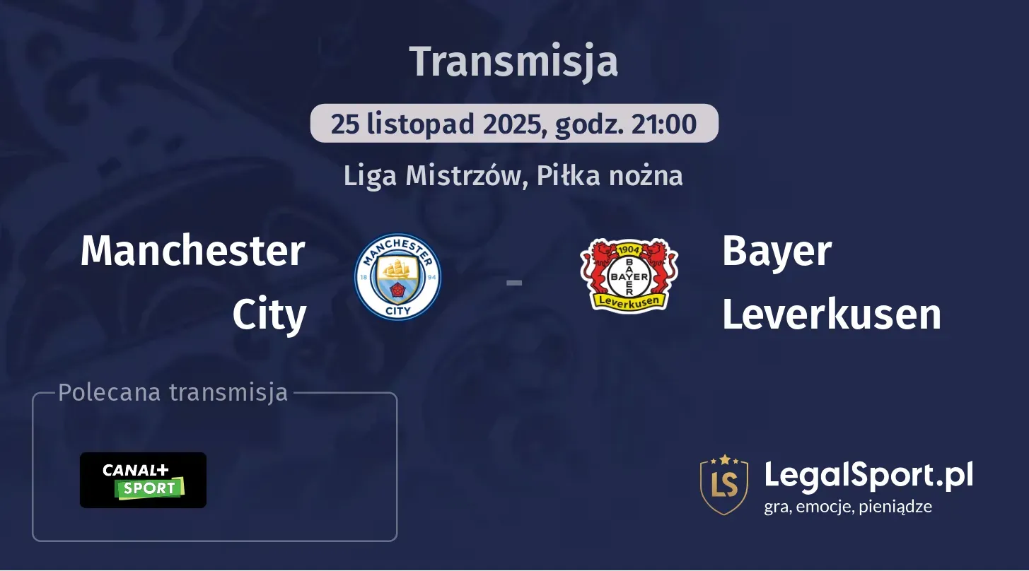 Manchester City - Bayer Leverkusen Transmisje